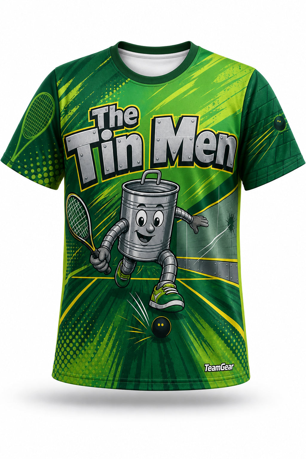 The Tin Men Green Squash Jersey - front and back view