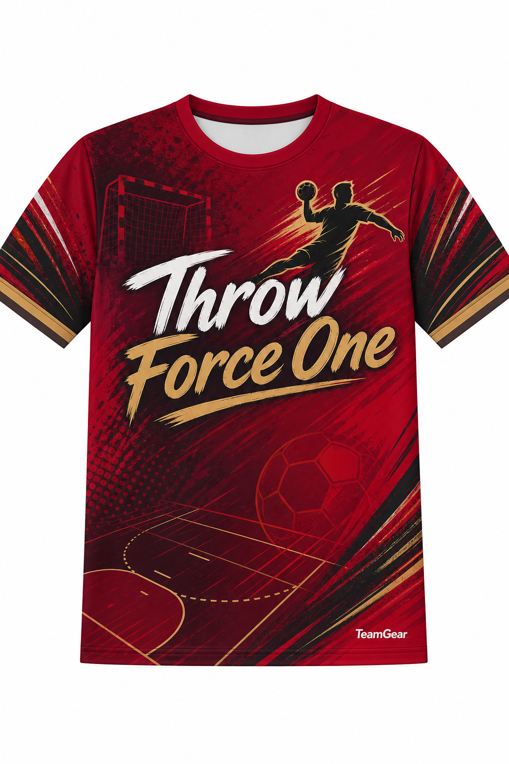 Throw Force One Crimson Handball Jersey design