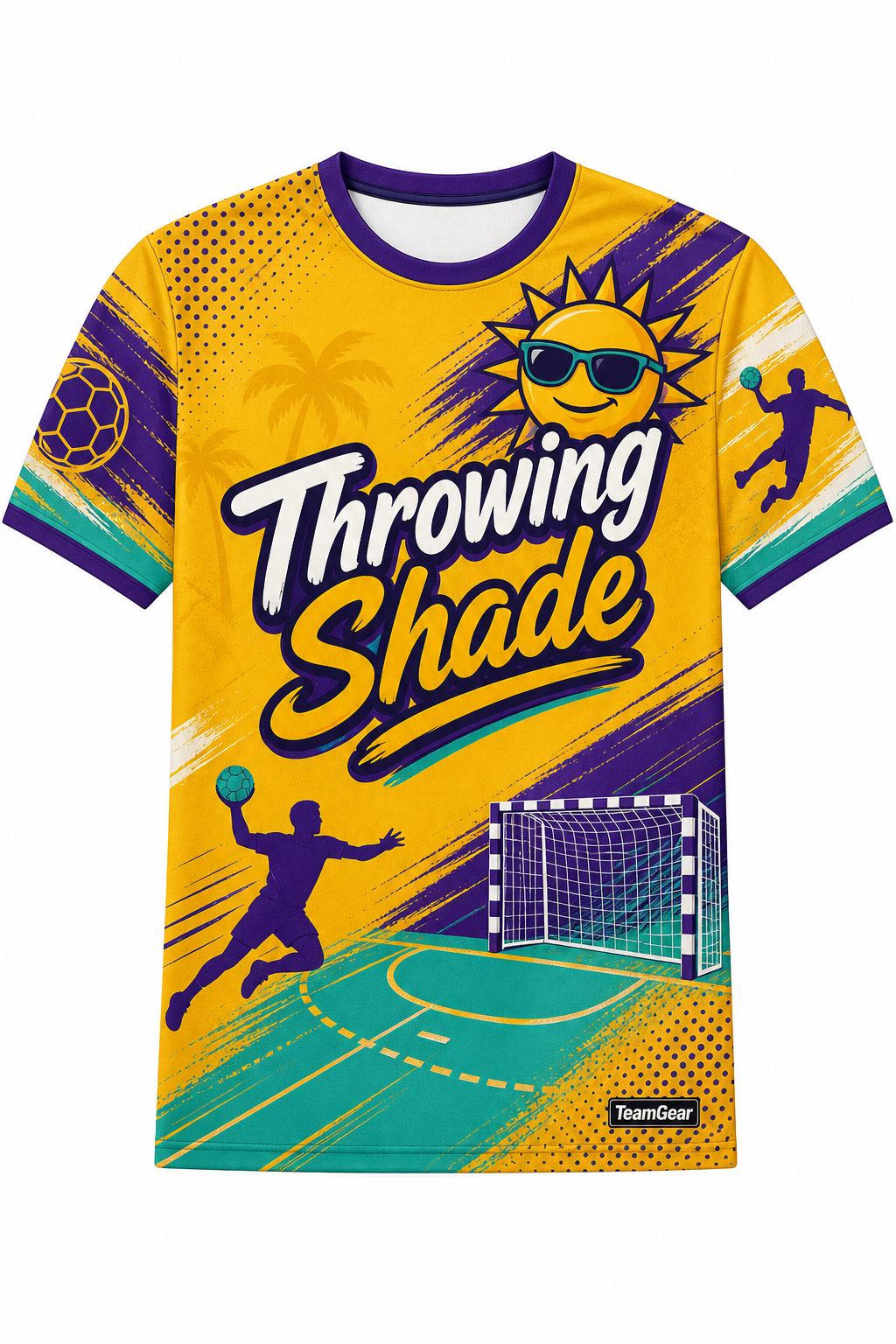 Throwing Shade Gold Handball Jersey design