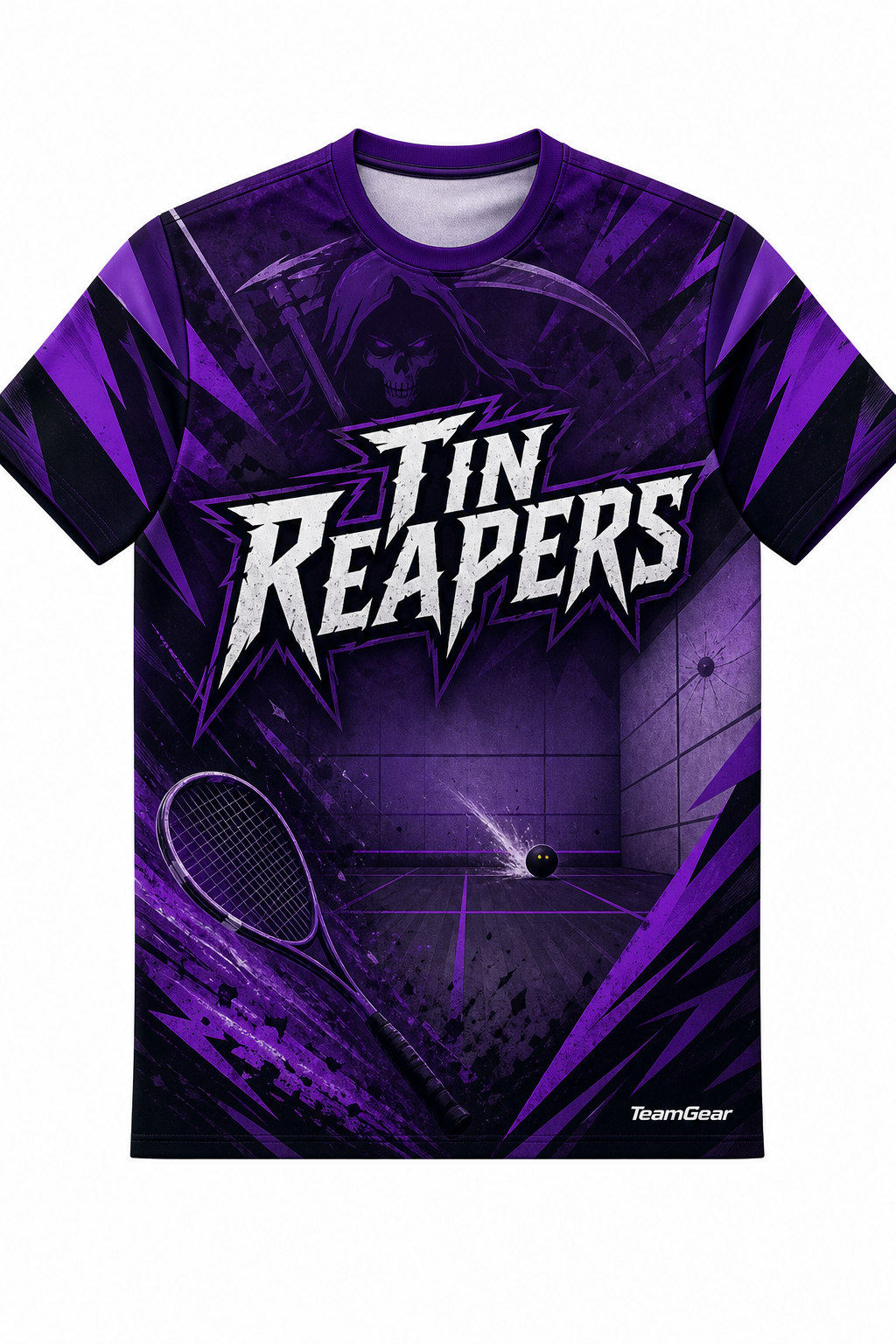 Tin Reapers Purple Squash Jersey with name and number