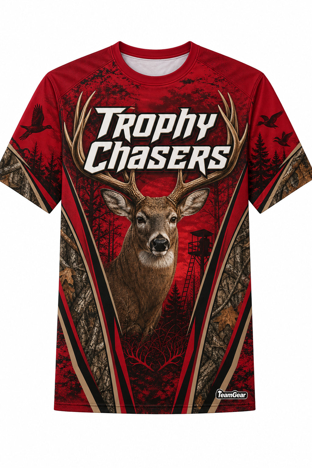 Trophy Chasers Crimson Hunting Jersey design