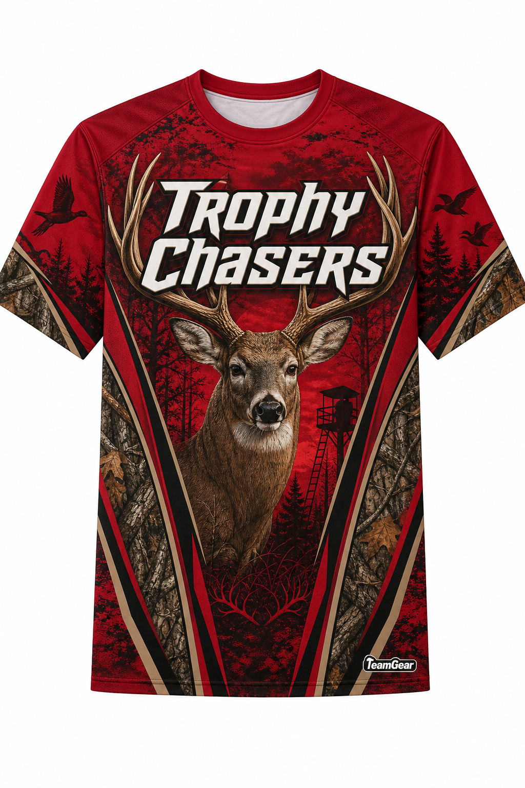 Trophy Chasers Crimson Hunting Jersey design