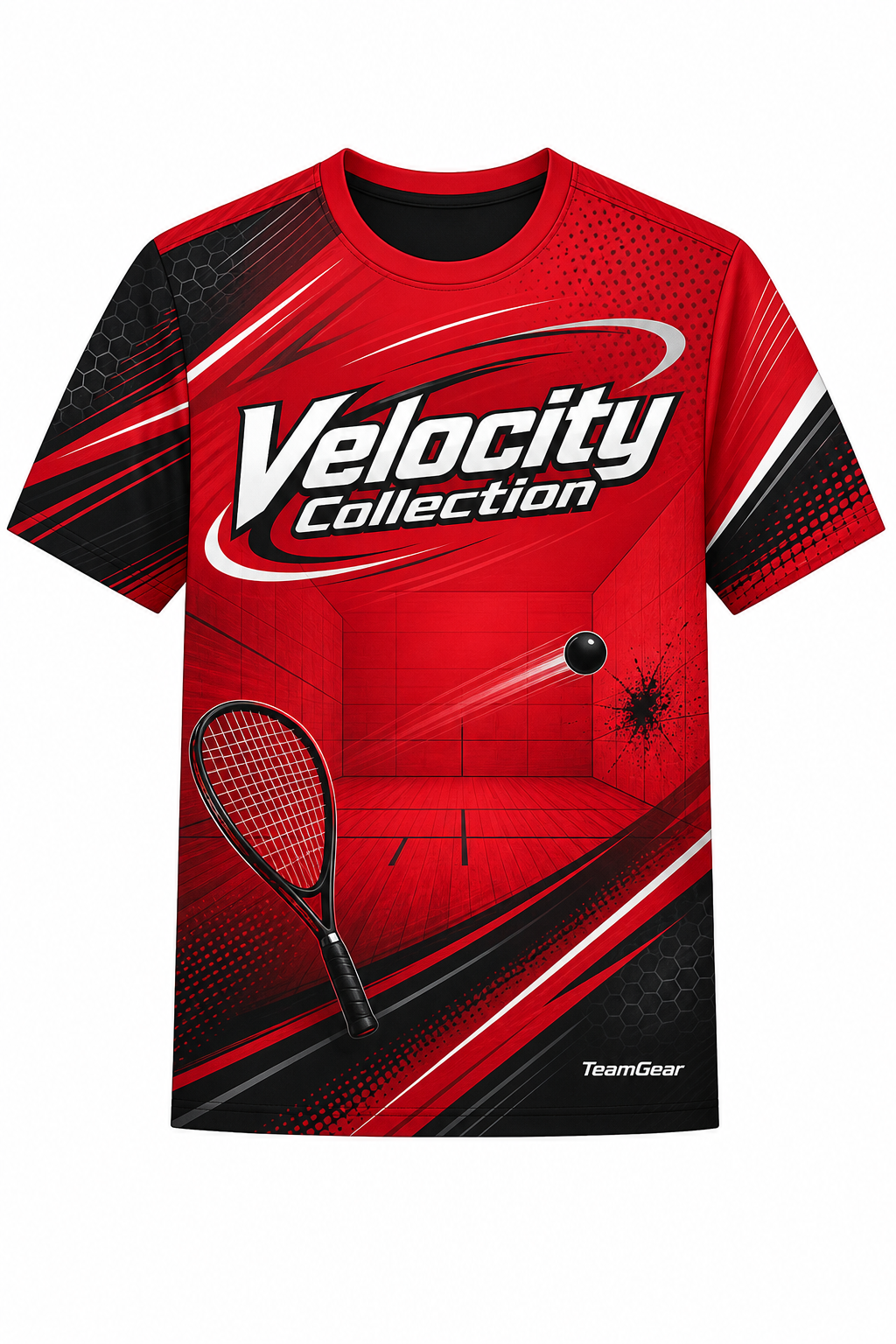 Velocity Collection Red Racquetball Jersey design