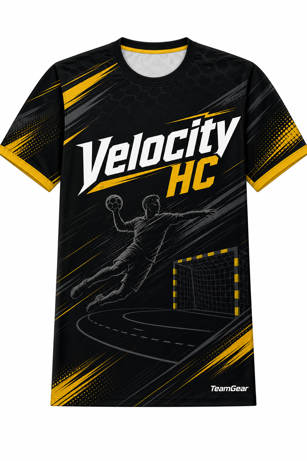 Velocity HC Black Handball Jersey design