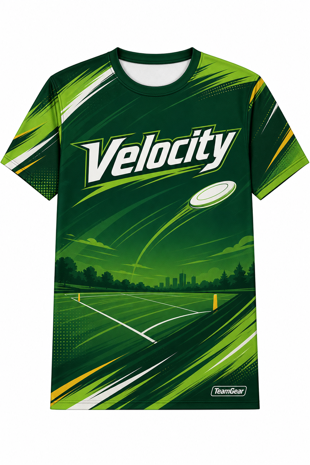 Velocity Green Ultimate Frisbee Jersey design