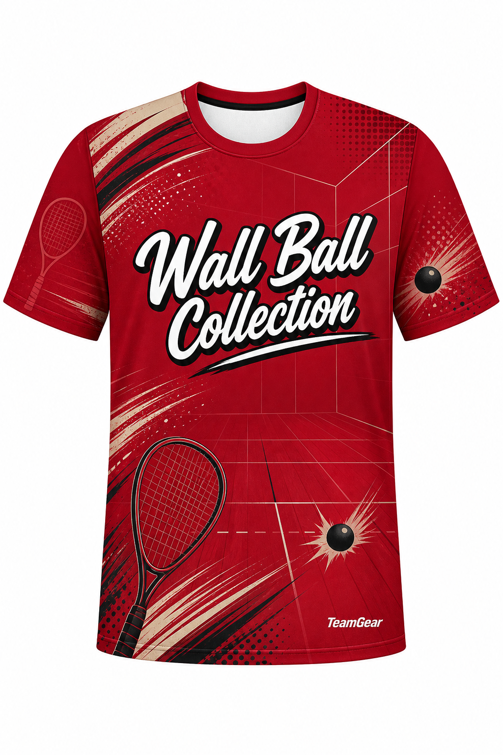 Wall Ball Collection Crimson Racquetball Jersey design