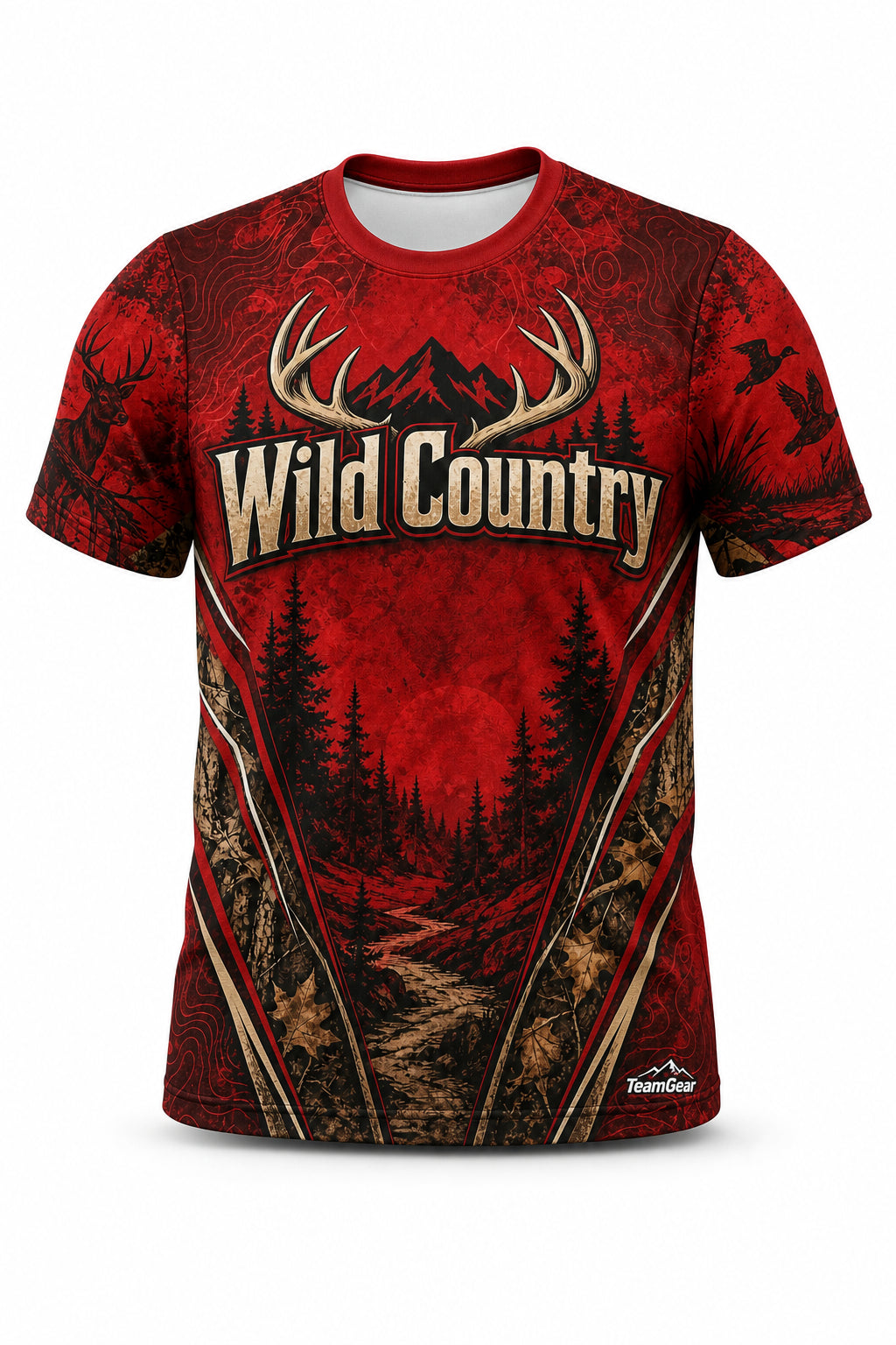 Wild Country Red Hunting Jersey - front and back view