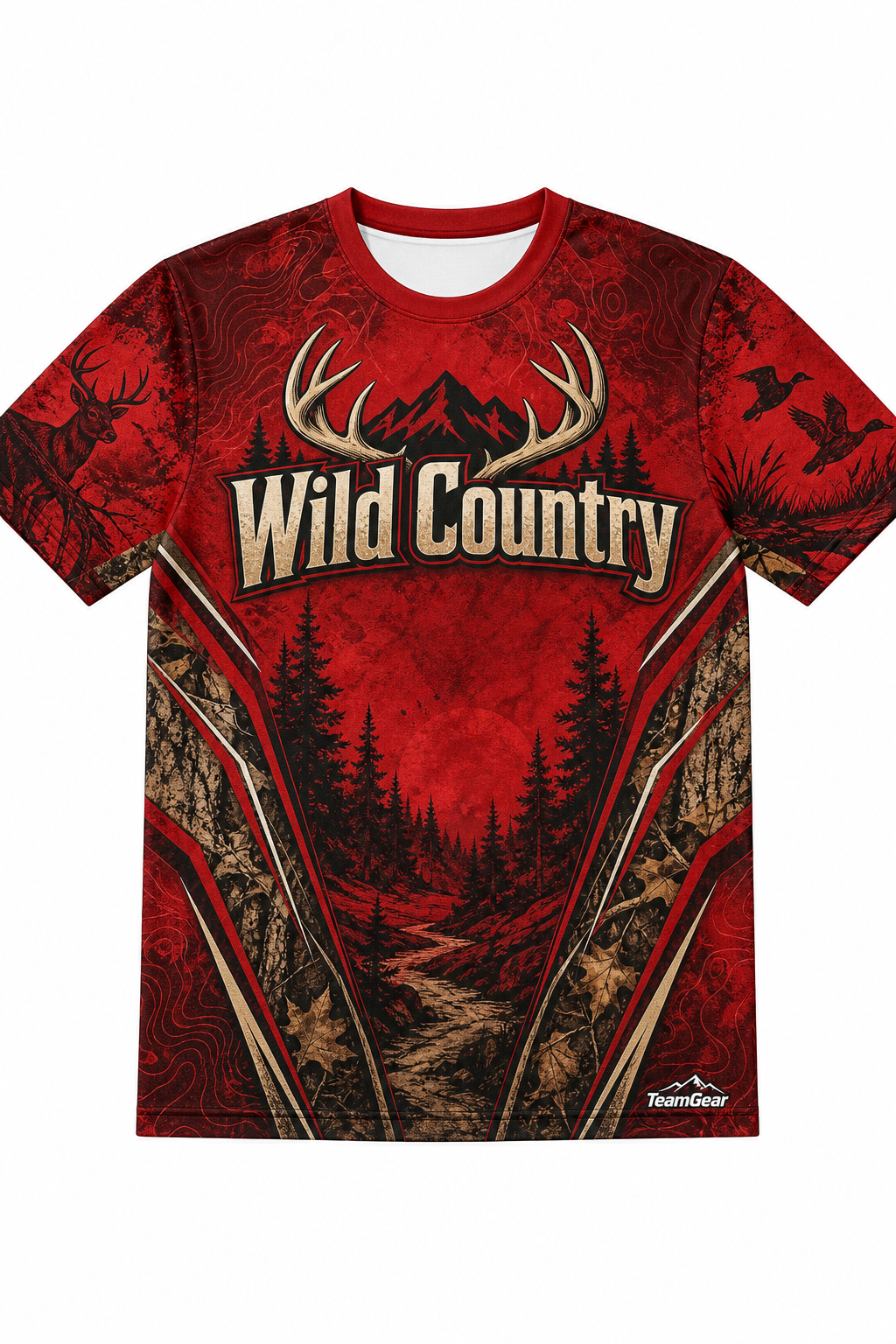 Wild Country Red Hunting Jersey design