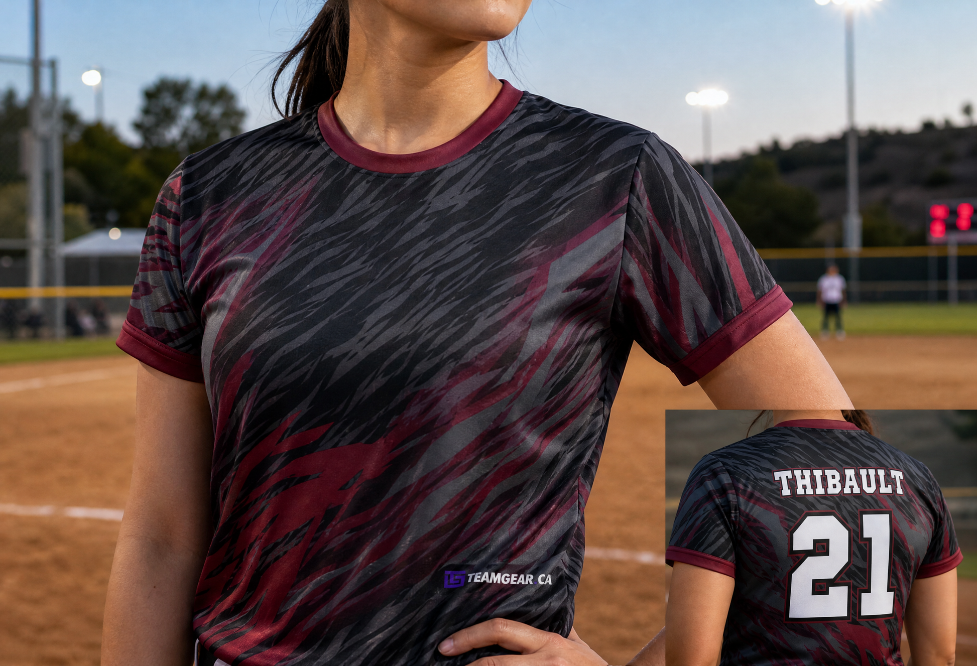 Wild Softball Jersey — custom softball jersey worn on model — TeamGear Canada