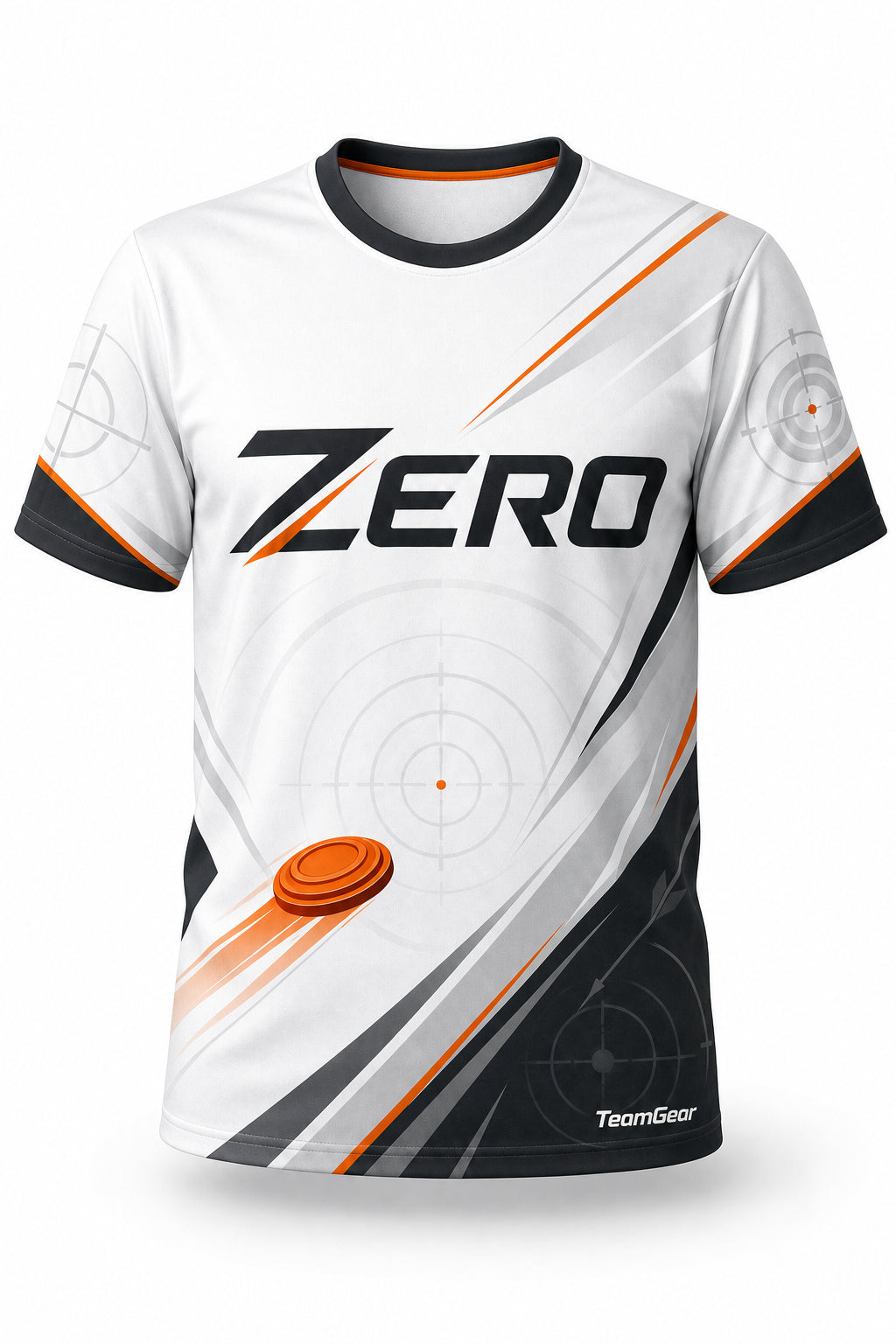 Zero White Shooting Jersey - front and back view