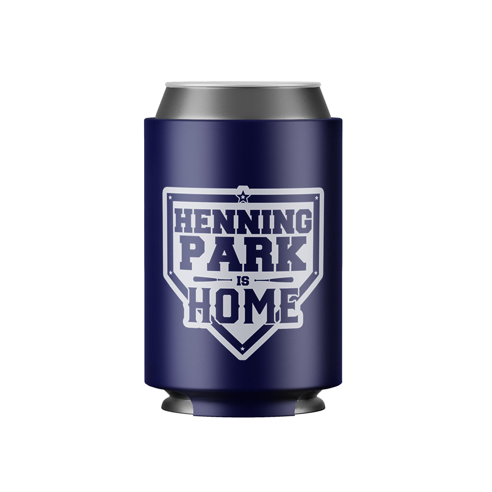 printed beer soda can koozie for Henning Park softball and baseball players